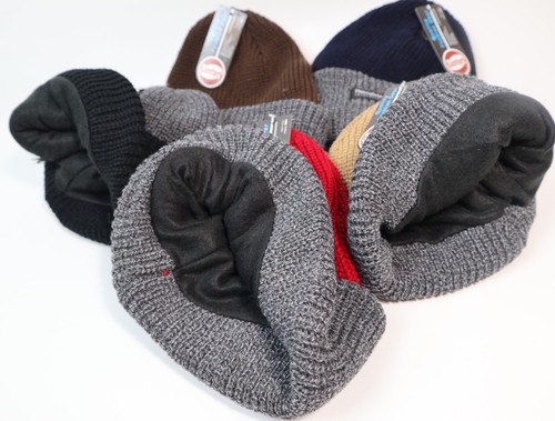 Thinsulate Knitted Thermal Beanie in Black, Brown, Grey, Mustard, Navy, Red - Picture 3 of 19