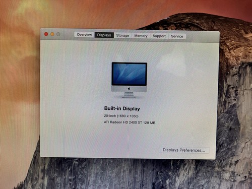 ~ Apple 20" A1224 iMac Mid 2007, C2D 2. 4G CPU, 4GB RAM, 250GB HDD, OS 10. 10.5 - Picture 3 of 10