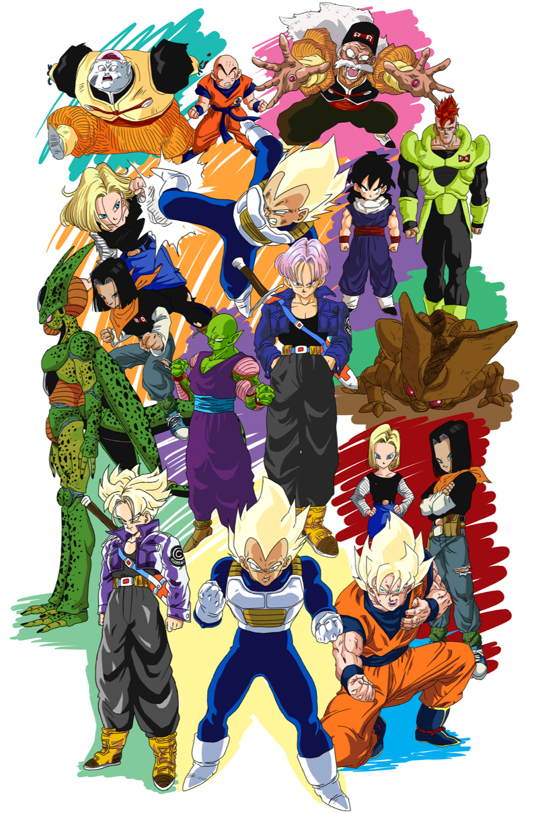 Android Saga - Dragon Ball Z Poster for Sale by Yonin Designs