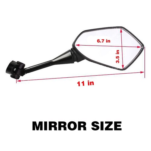 Motorcycle Rear View Mirrors For HONDA CBR 250/300/500R CBR 600RR 900RR 1000RR - Picture 6 of 9