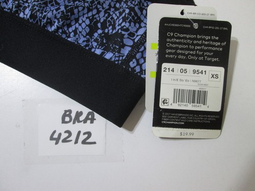 NWT Champion Sport Bra Size XS Navy Wireless Unlined Racerback Pullover Stretch - Picture 4 of 4