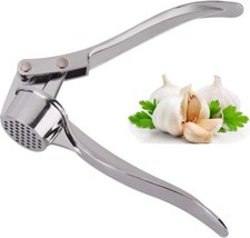 2pcs Garlic Press Crusher Mincer Solid Zinc Alloy Rust Proof Kitchen Tool Silver
