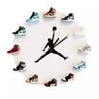 Jordan wall clock mini 3D sneakers AJ Air watch magnet white