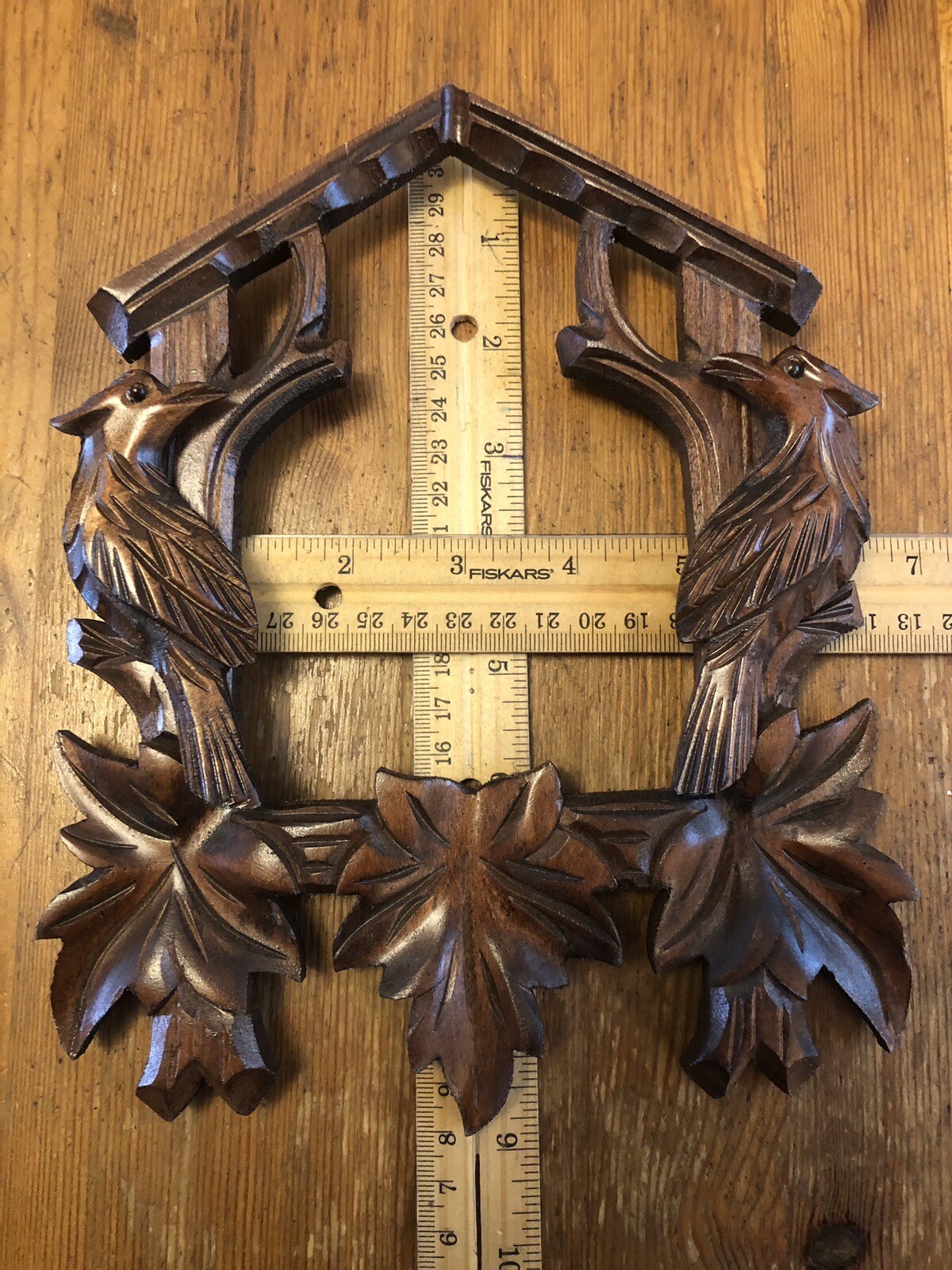 Top Trim Black Forest Cuckoo Clock Front Trim /German/Parts/Repair/Read ...