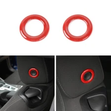 Seat Back Headrest Adjust Button Cover Trim Ring For Chevy Camaro 2017+ Red