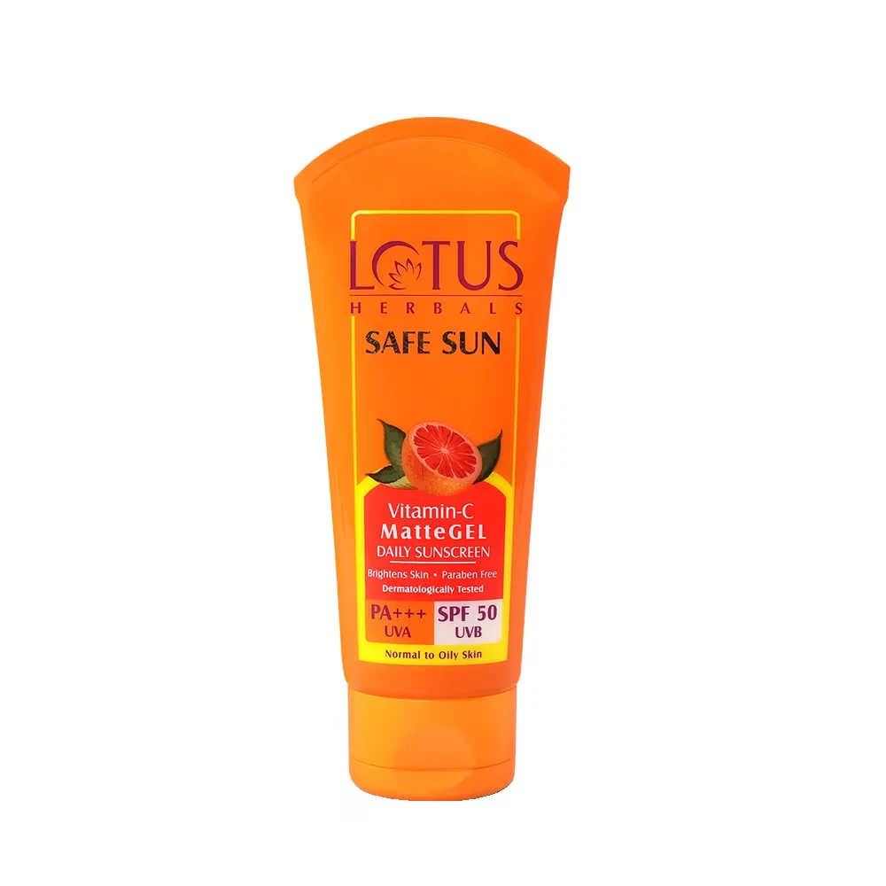 Lotus Herbals Safe Sun Vitamin C Matte Gel Daily Sunscreen SPF 50 100g Free Ship