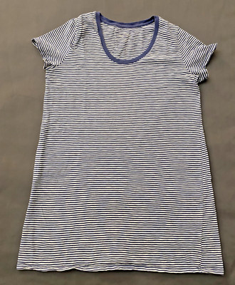 Universal Thread Short Sleeves V-Neck 100% Cotton Stripes T-Shirt Dress 2XL