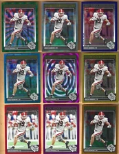 24 CARD LOT 2024 Score Brock Bowers Red Zone Rookie Serial # /20 Blue LOOK &READ