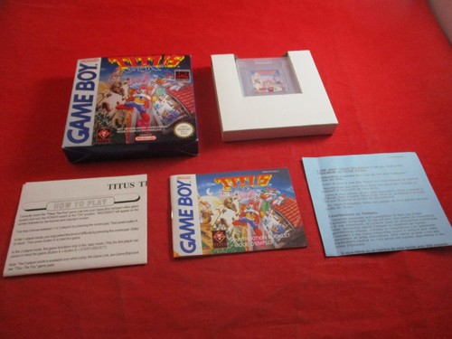 Titus Fox (Nintendo Game Boy) COMPLETE w/Box manual game WORKS! European Version