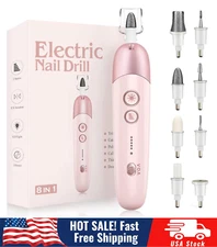 Professional Nail Drill Machine Kit,Portable Wireless Electric Nail Drill, Nail