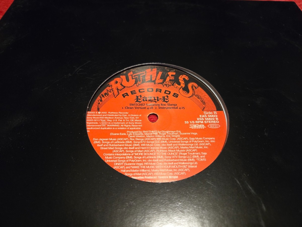 VTG HIP HOP VINYL PROMO SINGLE RUTHLESS RECORDS EAZY E
