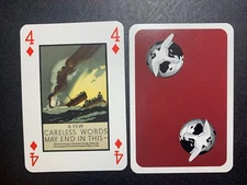 Swap Playing Card   WORLD WAR II  Historic Poster   A Few Careless Words