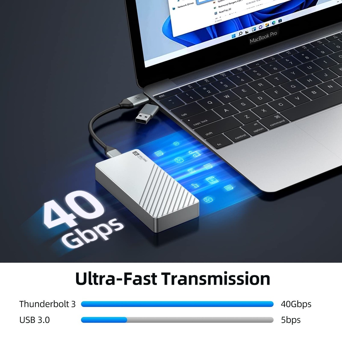 SAN ZANG MASTER 40Gbps M.2 NVMe SSD Enclosure Adapter, Aluminum