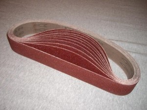 1-1/2" x 30" Alumina Oxide  Sanding Belt 100pc Grit 60 120 180 240 pipe sander