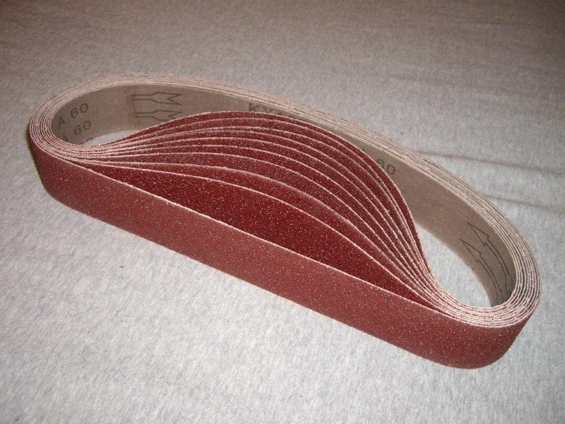 1-1/2" x 30" Alumina Oxide  Sanding Belt 100pc Grit 60 120 180 240 pipe sander
