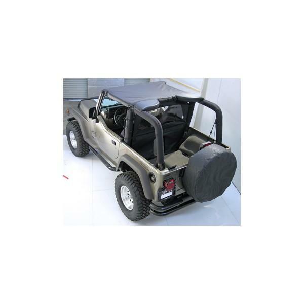 Toit d'été gris pour Jeep Wrangler YJ 92-95 balades tout-terrain au frais