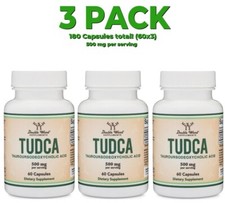 3 PACK Double Wood supplement , TUDCA 500 mg per serving (250 mg per), 60 Caps