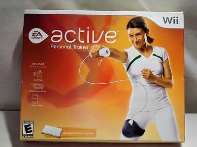 EA Sports Active Personal Trainer Nintendo Wii Complete in Box Disc Band Strap 