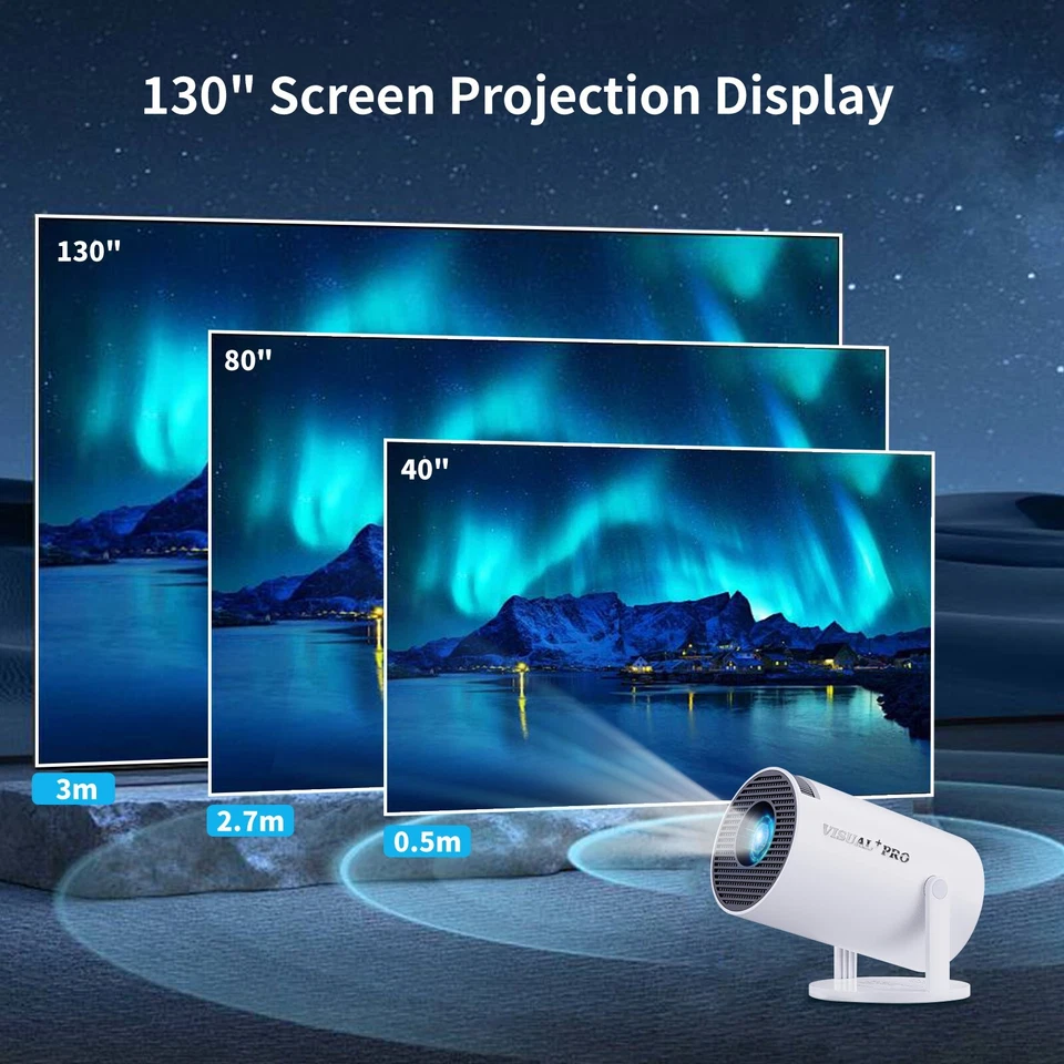 Beamer Projektor Heimkino 4K UHD WiFi Bluetooth Android TV - Bild 4 von 4