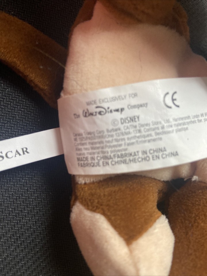 The Lion King Scar Bean Bag Plush Stuffed Toy Disney Store New Vintage