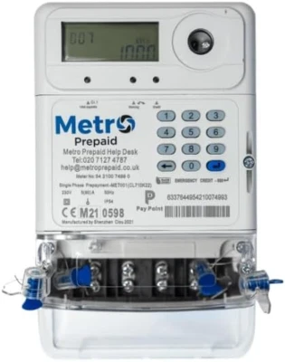 OWEN BROTHERS METERING UK LTD Metro Prepayment Electric Meter. Top-Up via Paypoint, Paypal, Online or Barclays