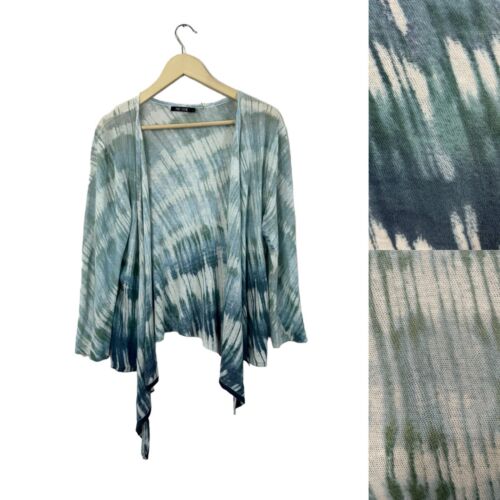 Nic + Zoe Large Cardigan Sweater Linen Blend Lightweight Open Front Womens