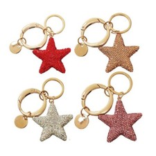 Keyring Bag Charm Rhinestone Star