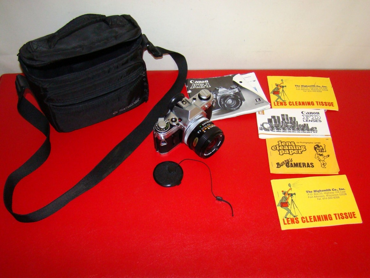 Vintage Canon AE-1 35mm SLR Film Camera w/ 28mm 1:2.8 Very Rare