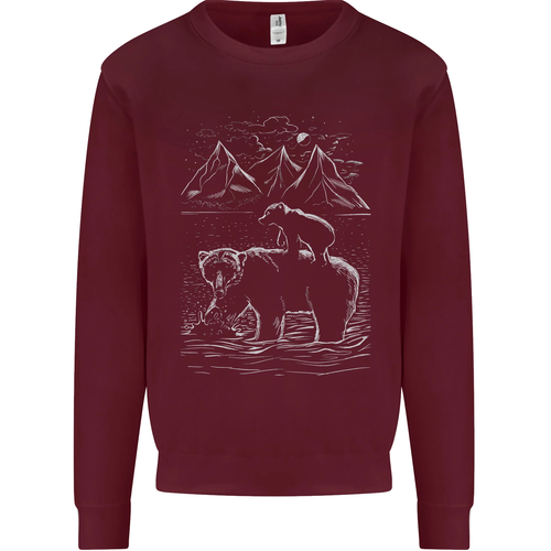 A Bear and It's Cub Mens Sweatshirt Jumper - Picture 60 of 77