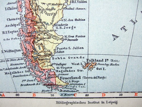 South America - Original 1924 German Language Map by Meyers. Vintage - Picture 2 of 3