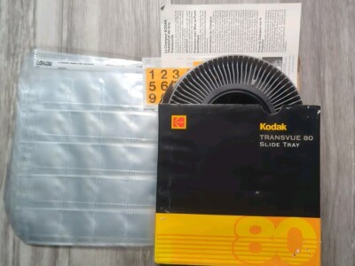 Kodak Carousel Transvue Slide Tray for 80 slides in box Vintage New Open Box LOT