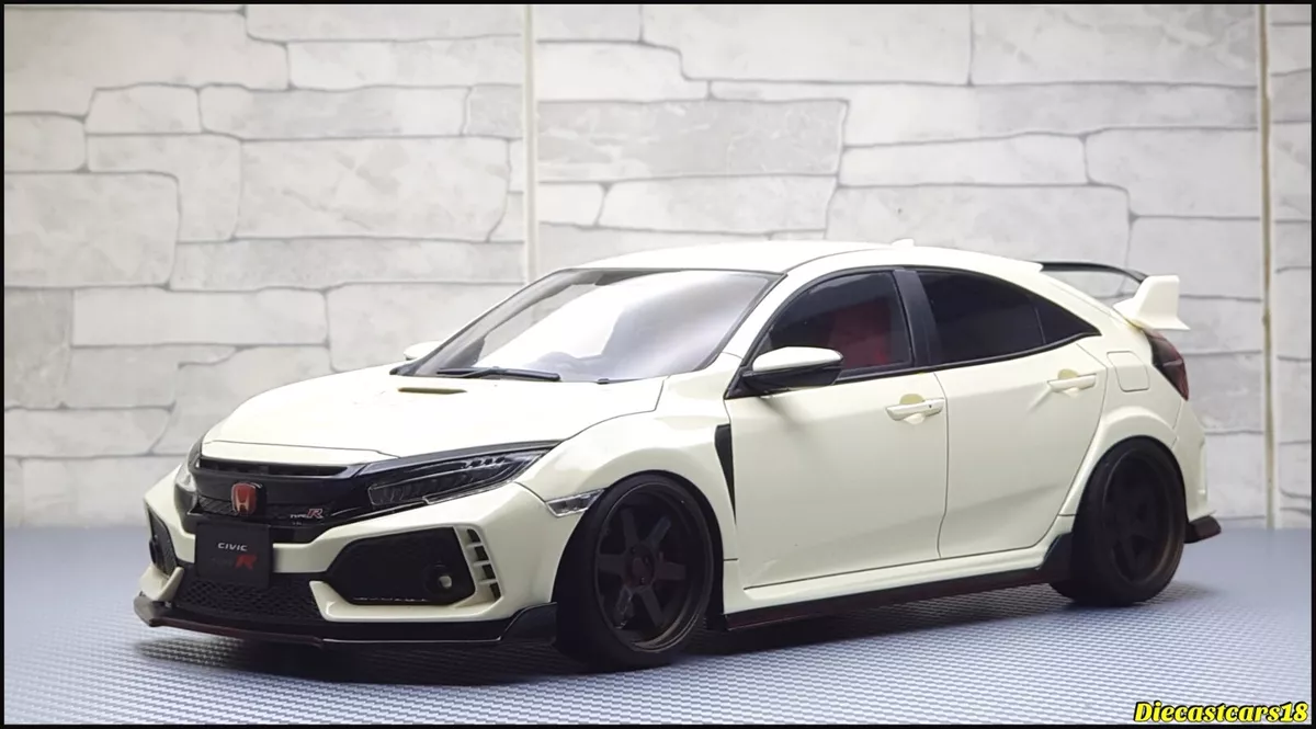 1/18 Ignition Model Honda Civic FK8 Type R White IG-1442 Custom Rims