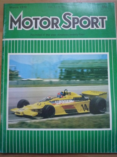 MOTOR SPORT MAR 1979 Lotus Esprit S2 Ford Fiesta Rally Monte Carlo Formula Pacif
