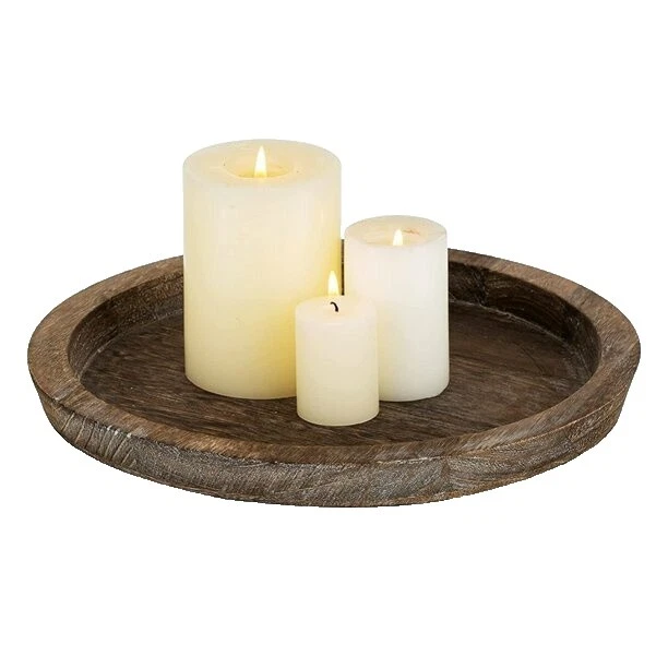Placas de Vela marrón de madera/bandejas