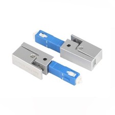 2pcs SC square bare fiber adapter SC/UPC flange OTDR testing bare fiber coupler