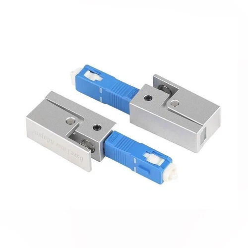 2pcs SC square bare fiber adapter SC/UPC flange OTDR testing bare fiber coupler