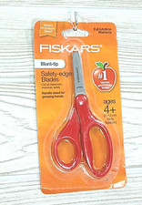 NEW Fiskars Red Kids Scissors Safety-Edge Blades Blunt Tip Ages 4 