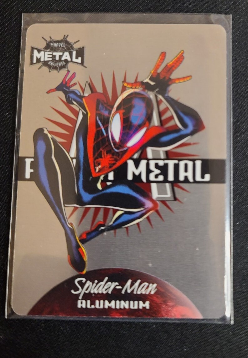 2022 Skybox Marvel Metal Universe SpiderMan PLANET METAL Miles Morales Aluminum