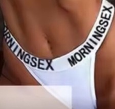 MorningSex Lingerie White Panty Woman ONE SIZE ( Small - Large ) VALENTINE?S ??