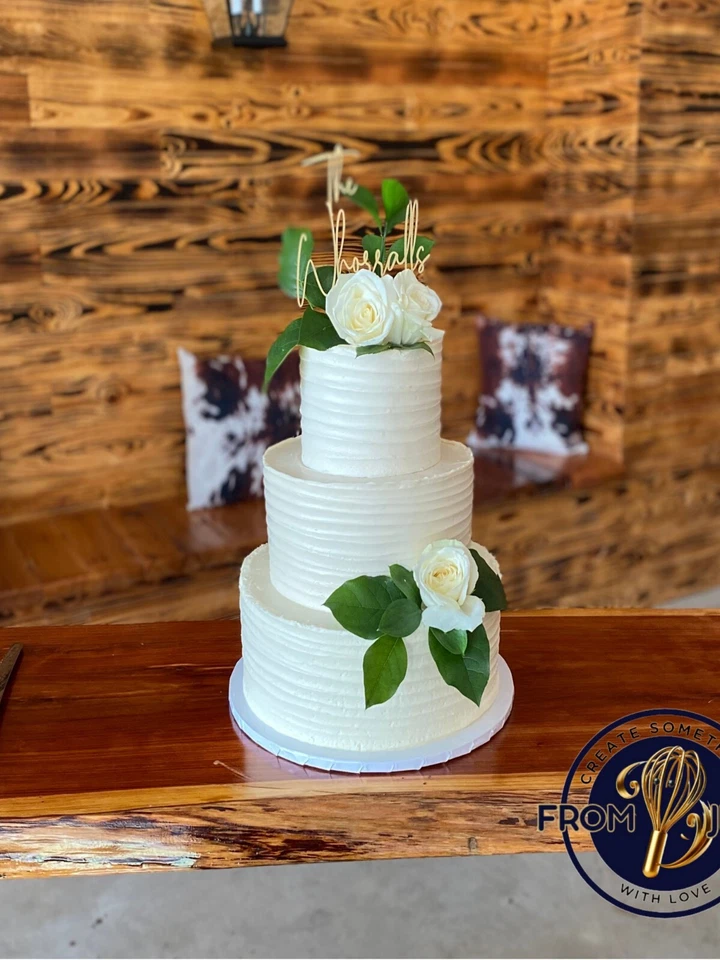 Pastel falso de 3 niveles de 18 pulgadas de alto - Añadir adornos para pasteles de boda y decoraciones para pasteles Foto 4 de 4