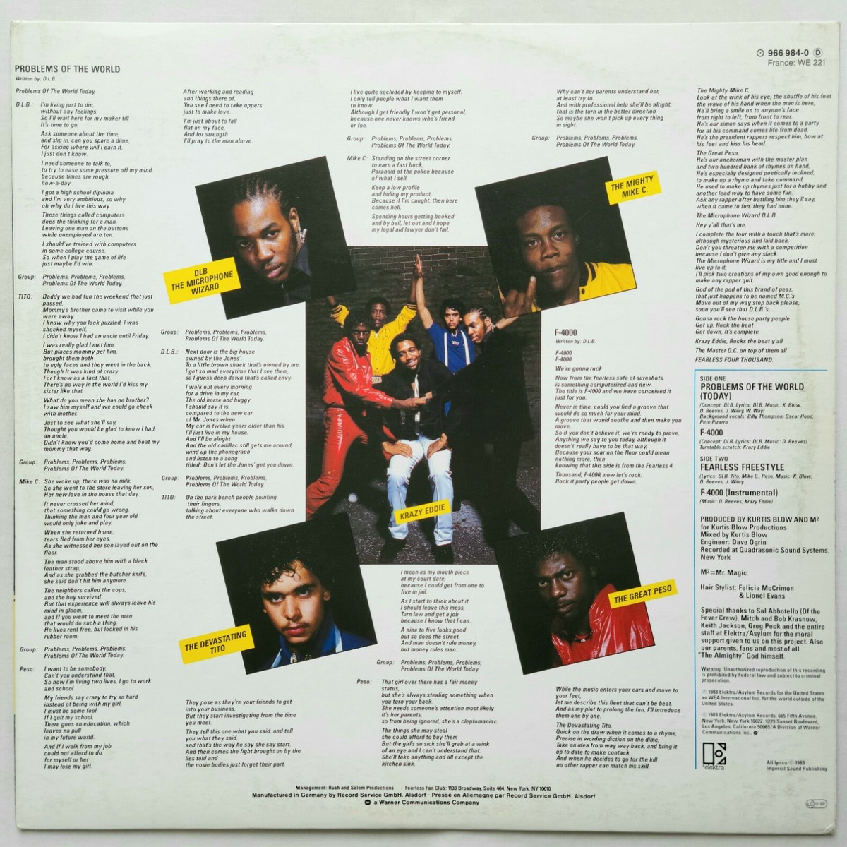1983 - FEARLESS FOUR - PROBLEMS OF THE WORLD (TODAY) - ORIGINAL