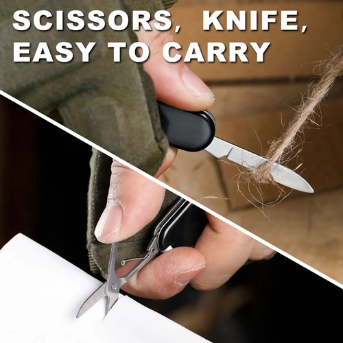Ozark Trail 6 Piece Combo Knife Set Sheath Belt Clip Camping Sharpener EDC - Picture 12 of 14