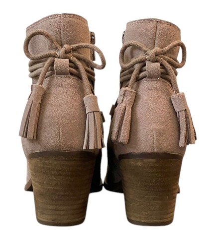 Skechers HOMESTEAD - Lace-Wrapped Suede Side Zip w/ Tassel Ankle Boot Women's -7 - Picture 6 of 14
