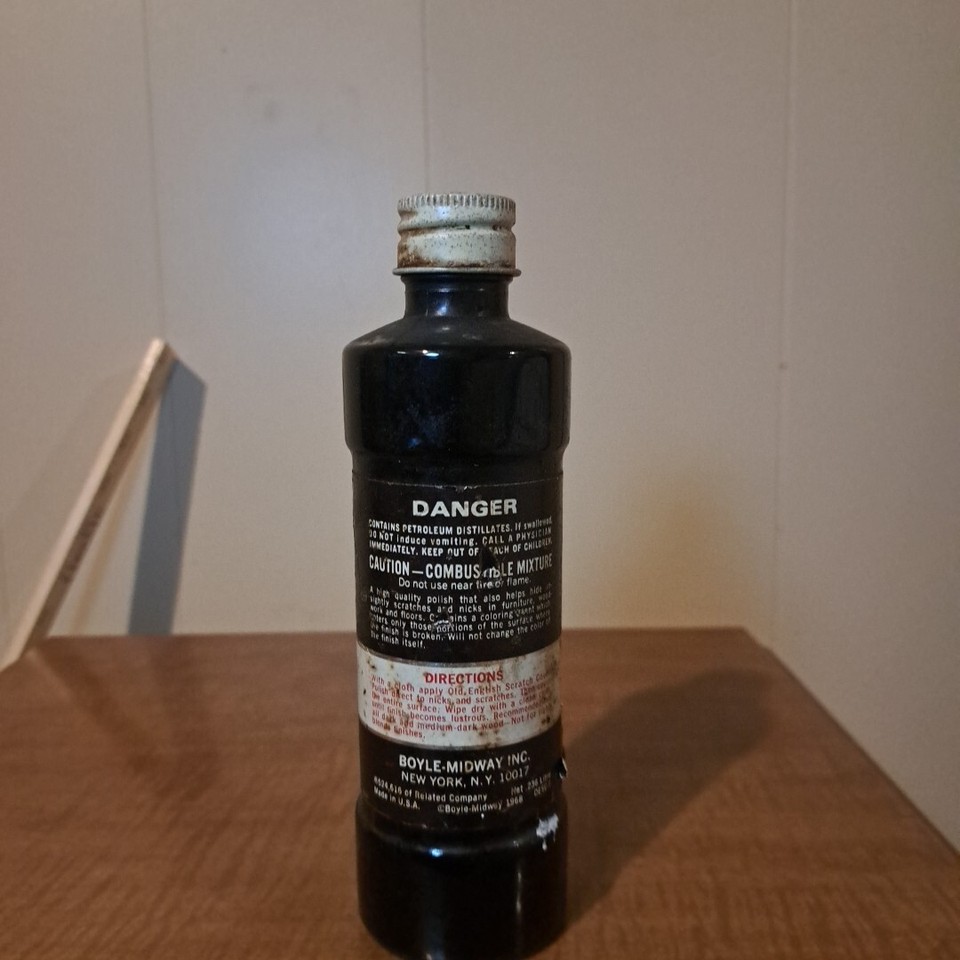Vintage Genuine Old English Furniture Polish Scratch Cover 1960s