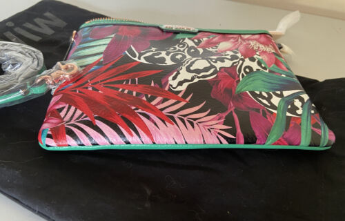 MIMCO SERPENTINE MEDIUM POUCH Crossbody Phone bag Brand New Green Pink Floral - Picture 8 of 12