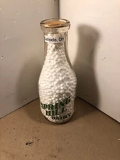 Spring Hill dairy quart milk bottle, Gallipolis, Ohio, Quality first