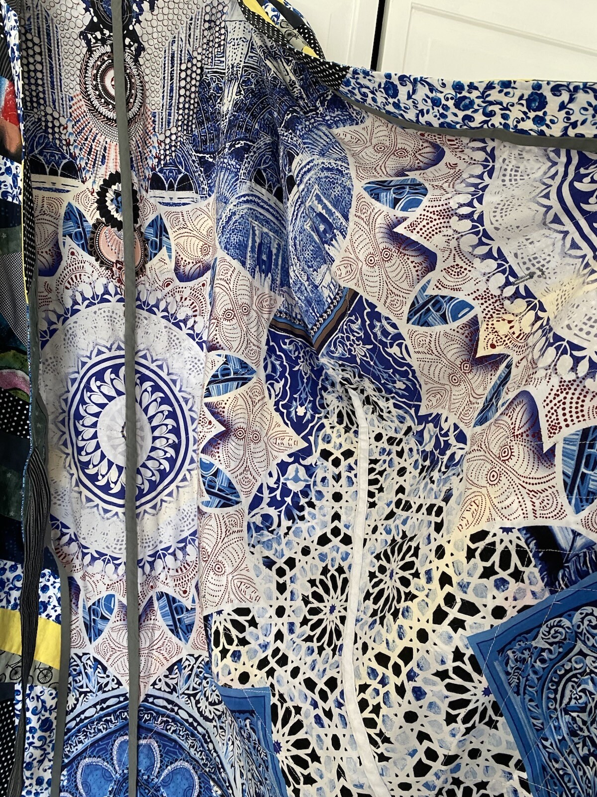 Patchwork Jacket Kimono Large Women’s Handmade Qu… - image 5