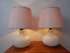 Opalglas Tischlampen Lampen Glash&uuml;tte Limburg 1960er Jahre