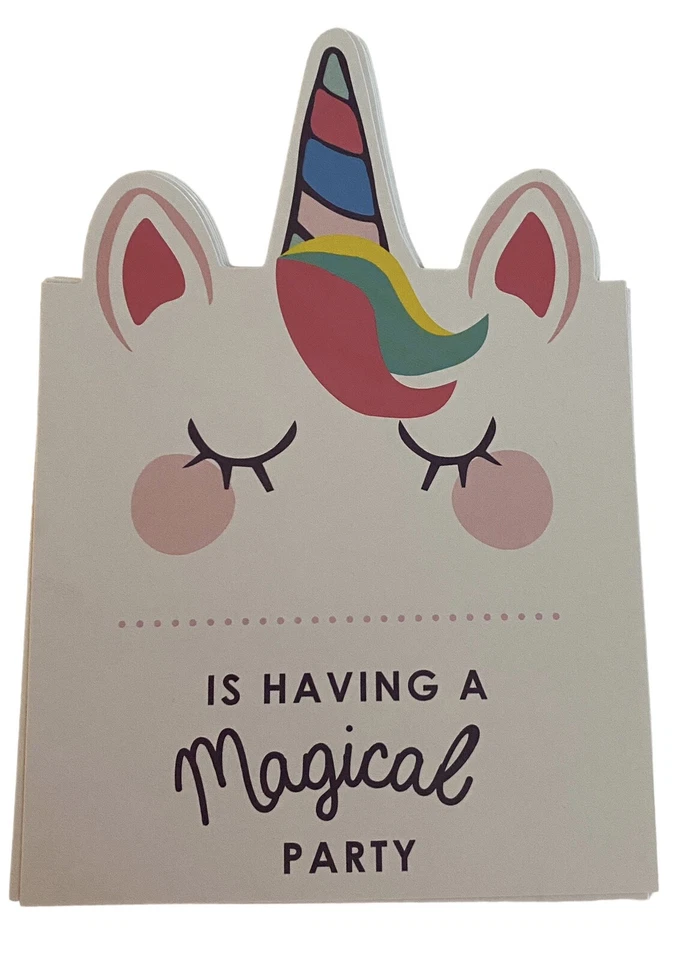 Invitaciones y Sobres Fiesta Unicornio 2 Packs de 8 Invitaciones 16 Total Foto 3 de 4