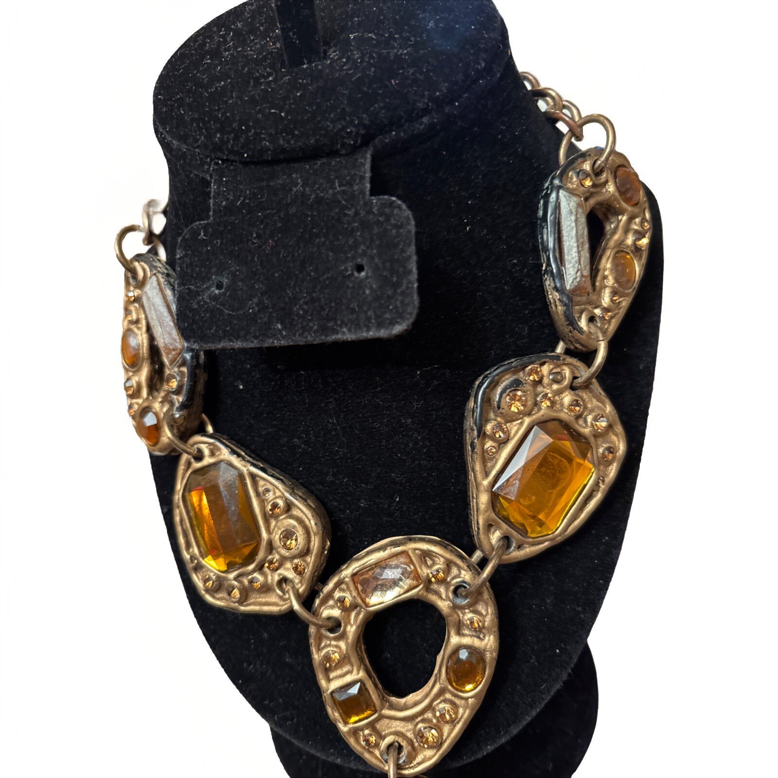 VTG. Massive 6 PANEL STUDDED STATEMENT Crystal RE… - image 7